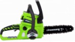 Greenworks G24CS25 0, electric chain saw  Photo, characteristics and Sizes, description and Control