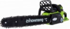 Greenworks GD40CS40 4.0Ah x1, electric chain saw  Photo, characteristics and Sizes, description and Control