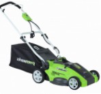 Greenworks 25142 10 Amp 16-Inch, lawn mower  Photo, characteristics and Sizes, description and Control