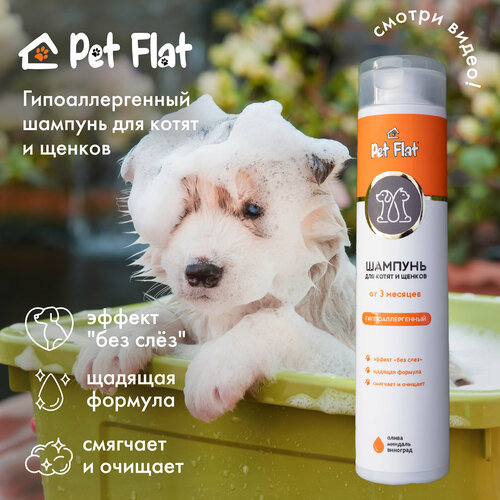 фотография Шампунь для котят и щенков PET FLAT гиппоаллергенный, купить за 193 руб онлайн