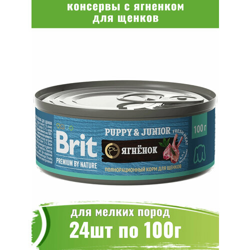 фотография Brit Premium 24штпо 100г консервы с ягненком для щенков, купить за 3692 руб онлайн