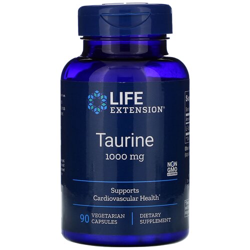 фотография Капсулы Life Extension Taurine, 250 мл, 1000 мг, 90 шт., купить за 1400 руб онлайн