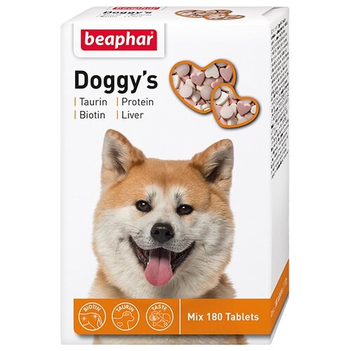 фотография Кормовая добавка Beaphar Doggy's Mix , 180 таб., купить за 1075 руб онлайн