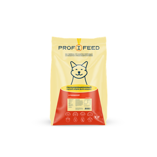 фотография Сухой корм для кошек Profifeed с говядиной 10000 г, купить за 2630 руб онлайн