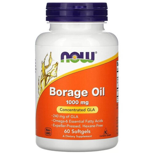 фотография Borage oil капс., 1000 мг, 180 г, 60 шт., купить за 1690 руб онлайн