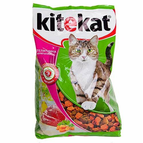 фотография KiteKat Корм для кошек сухой Телятинка 350 гр, купить за 399 руб онлайн