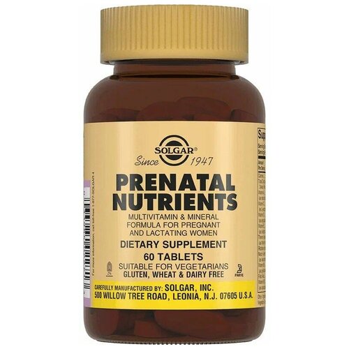 фотография Solgar Prenatal Nutrients таб., 150 г, 60 шт., купить за 1559 руб онлайн