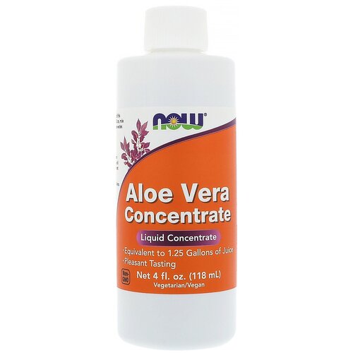 фотография Концентрат NOW Aloe Vera Concentrate, 100 г, 118 мл, купить за 1102 руб онлайн