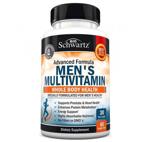 фотография Капсулы BioSchwartz Men's Multivitamin, 150 г, 60 шт., купить за 1200 руб онлайн