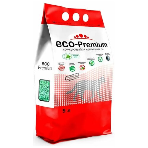 фотография Комкующийся наполнитель ECO-Premium Green 129422, 5л, 1 шт., купить за 735 руб онлайн