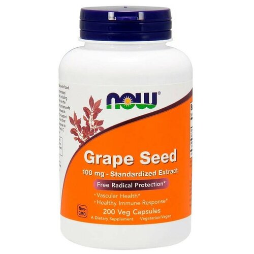 фотография Grape Seed вег. капс., 100 мг, 80 г, 200 шт., купить за 2990 руб онлайн