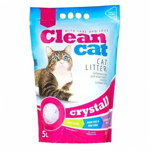 фотография Впитывающий наполнитель Clean Cat Crystall, 5л, 6 шт., купить за 2040 руб онлайн