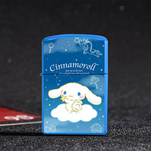 фотография Зажигалка бензиновая Синаморол Cinnamoroll синяя, купить за 800 руб онлайн