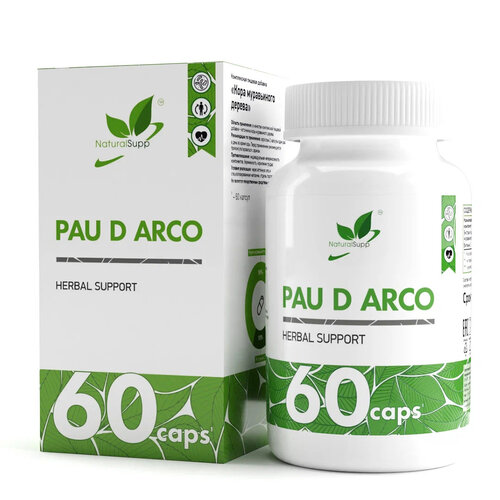 фотография Капсулы NaturalSupp Pau D Arco, 60 шт., купить за 728 руб онлайн