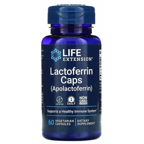 фотография Life Extension Lactoferrin Caps (Лактоферрин) 60 капсул, купить за 8806 руб онлайн