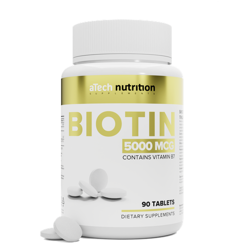 фотография Биотин / BIOTIN aTech nutrition 90 таблеток, купить за 433 руб онлайн