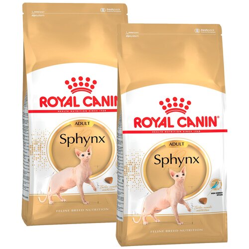 фотография ROYAL CANIN SPHYNX ADULT для взрослых сфинксов (2 + 2 кг), купить за 5838 руб онлайн