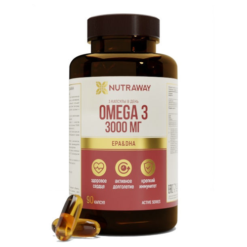 фотография Omega 3 капс., 3000 мг, 90 шт., 2 уп., купить за 1264 руб онлайн