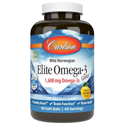 фотография Elite Omega-3 1600 мг 90 капс (Carlson), купить за 1840 руб онлайн