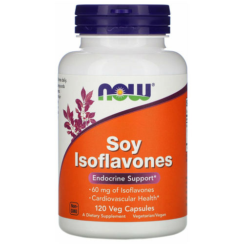 фотография NOW Foods, Soy Isoflavones, изофлавоны сои, 120 растительных капсул, купить за 3203 руб онлайн