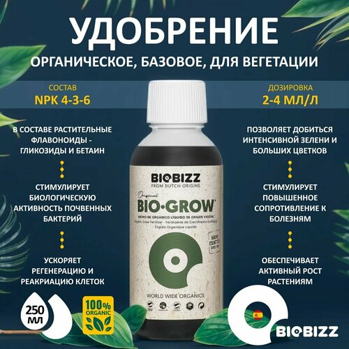 фотография Удобрение Bio-Grow BioBizz 0.25 л., купить за 888 руб онлайн