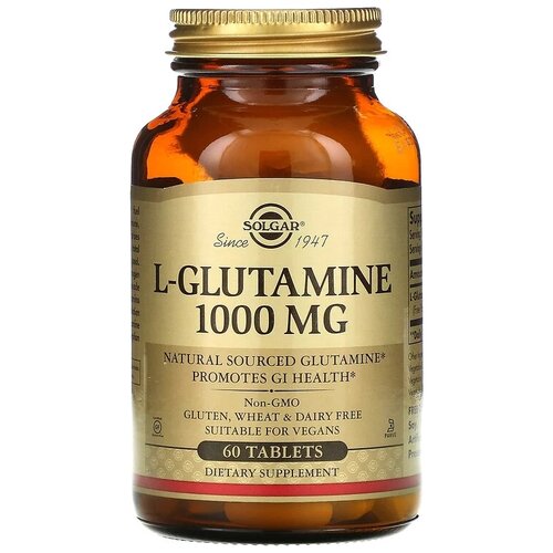 фотография Solgar L-Glutamine таб., 1000 мг, 250 г, 60 шт., купить за 1493 руб онлайн