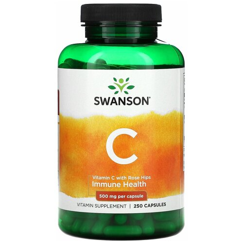 фотография Swanson Vitamin C W/Rose Hips 500 mg 250 капс, купить за 1452 руб онлайн