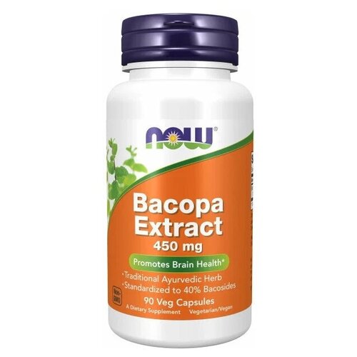 фотография Bacopa Extract, 450 мг, 100 г, 90 шт., купить за 3241 руб онлайн